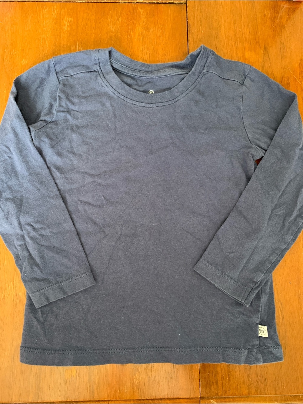 🍊5/$25 The Honest Company Organic Navy Long-Sleeve Tee size 3T
